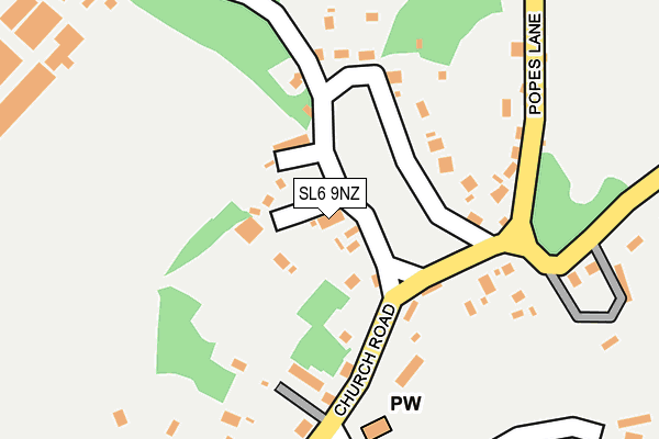 SL6 9NZ map - OS OpenMap – Local (Ordnance Survey)