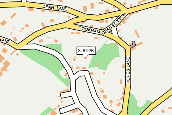 SL6 9PB map - OS OpenMap – Local (Ordnance Survey)