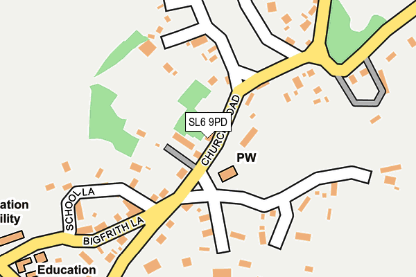 SL6 9PD map - OS OpenMap – Local (Ordnance Survey)