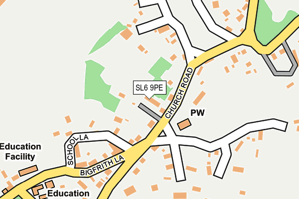 SL6 9PE map - OS OpenMap – Local (Ordnance Survey)