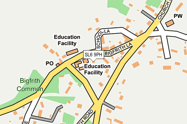 SL6 9PH map - OS OpenMap – Local (Ordnance Survey)