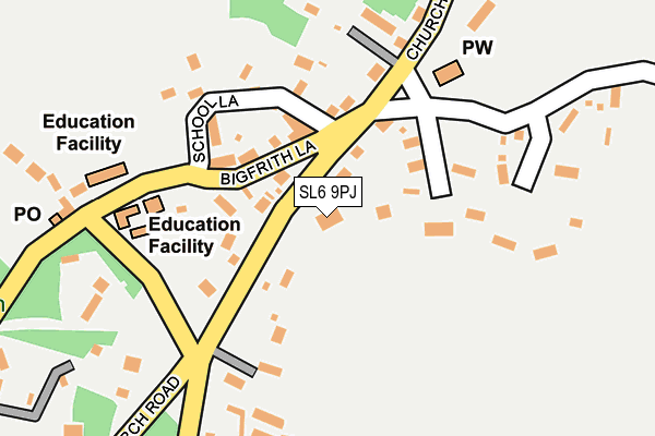 SL6 9PJ map - OS OpenMap – Local (Ordnance Survey)