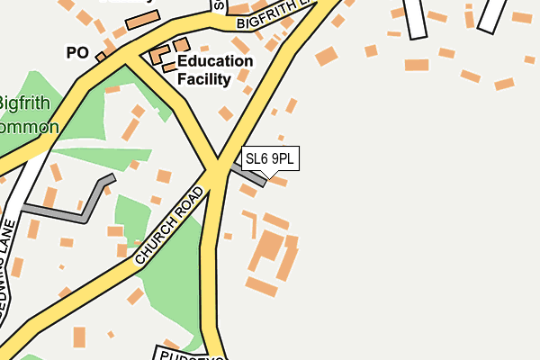 SL6 9PL map - OS OpenMap – Local (Ordnance Survey)