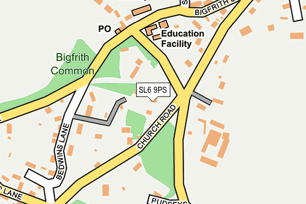SL6 9PS map - OS OpenMap – Local (Ordnance Survey)