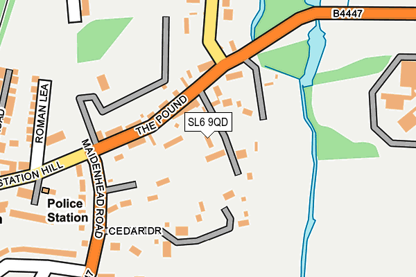 SL6 9QD map - OS OpenMap – Local (Ordnance Survey)