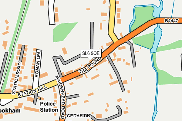 SL6 9QE map - OS OpenMap – Local (Ordnance Survey)