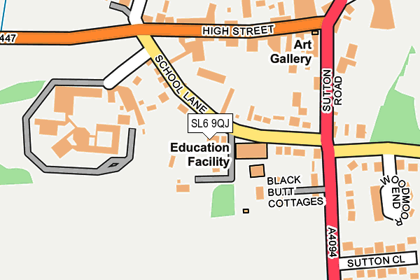 SL6 9QJ map - OS OpenMap – Local (Ordnance Survey)
