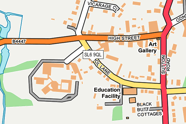 SL6 9QL map - OS OpenMap – Local (Ordnance Survey)