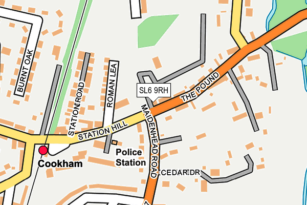 SL6 9RH map - OS OpenMap – Local (Ordnance Survey)