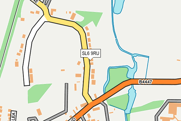 SL6 9RU map - OS OpenMap – Local (Ordnance Survey)