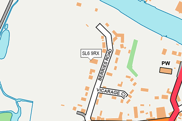 SL6 9RX map - OS OpenMap – Local (Ordnance Survey)