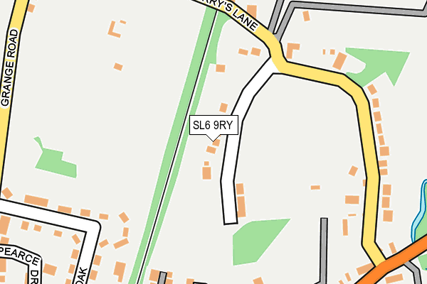 SL6 9RY map - OS OpenMap – Local (Ordnance Survey)