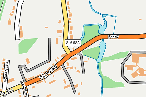 SL6 9SA map - OS OpenMap – Local (Ordnance Survey)