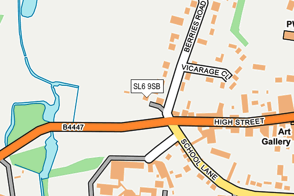 SL6 9SB map - OS OpenMap – Local (Ordnance Survey)