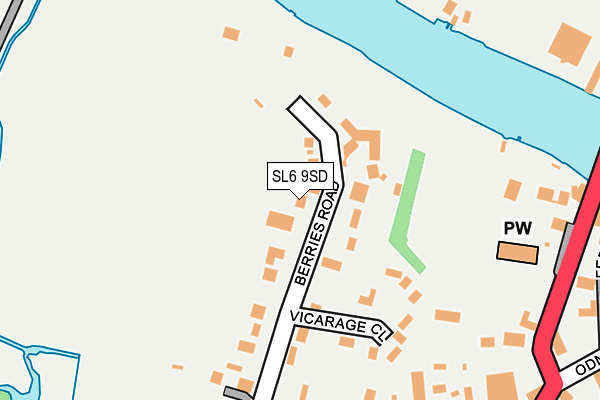 SL6 9SD map - OS OpenMap – Local (Ordnance Survey)