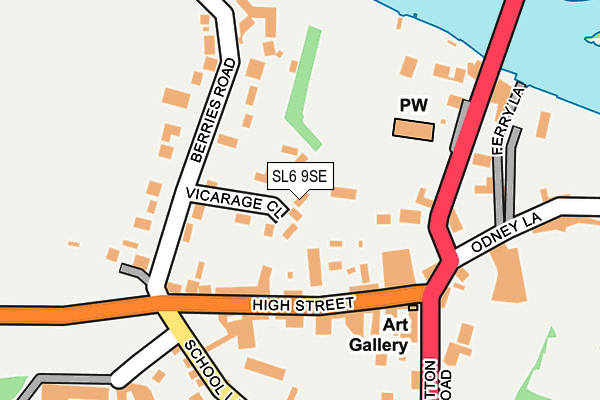 SL6 9SE map - OS OpenMap – Local (Ordnance Survey)