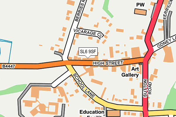 SL6 9SF map - OS OpenMap – Local (Ordnance Survey)