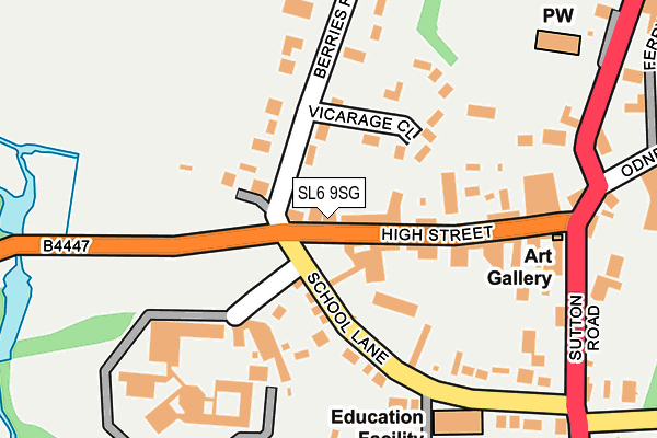 SL6 9SG map - OS OpenMap – Local (Ordnance Survey)