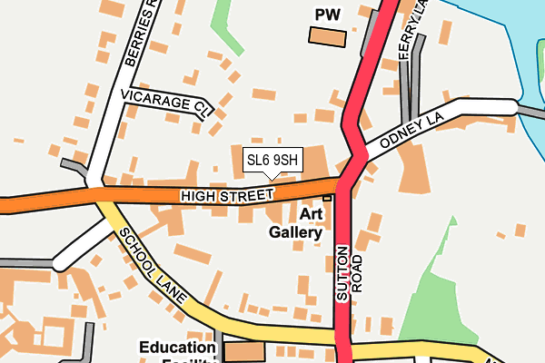 SL6 9SH map - OS OpenMap – Local (Ordnance Survey)