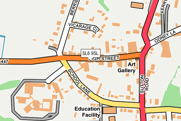 SL6 9SL map - OS OpenMap – Local (Ordnance Survey)
