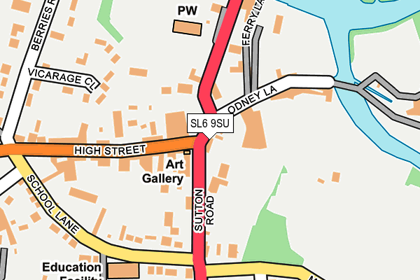 SL6 9SU map - OS OpenMap – Local (Ordnance Survey)