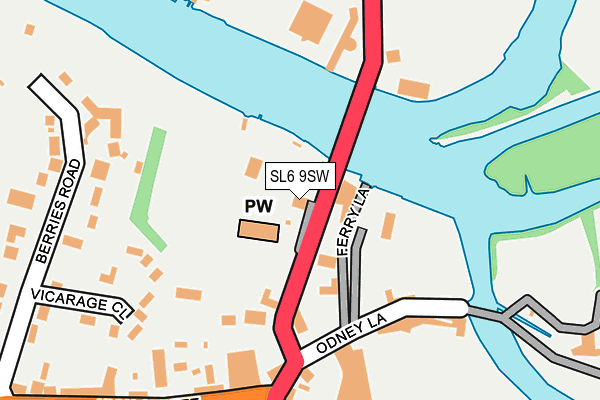 SL6 9SW map - OS OpenMap – Local (Ordnance Survey)