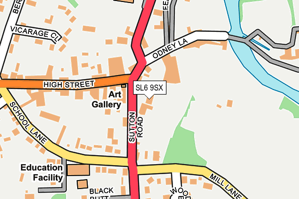 SL6 9SX map - OS OpenMap – Local (Ordnance Survey)
