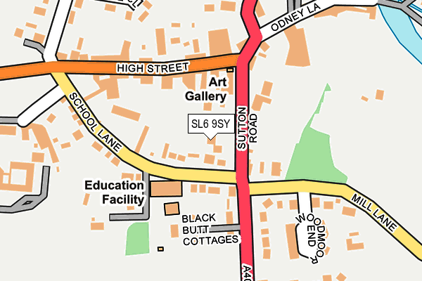 SL6 9SY map - OS OpenMap – Local (Ordnance Survey)
