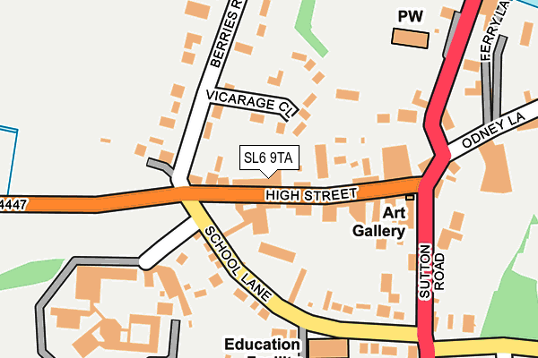SL6 9TA map - OS OpenMap – Local (Ordnance Survey)