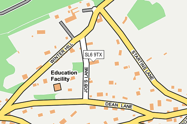 SL6 9TX map - OS OpenMap – Local (Ordnance Survey)