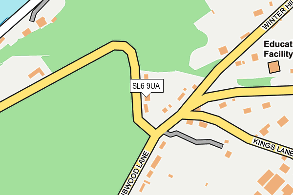 SL6 9UA map - OS OpenMap – Local (Ordnance Survey)