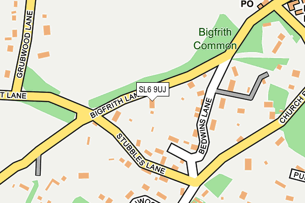 SL6 9UJ map - OS OpenMap – Local (Ordnance Survey)