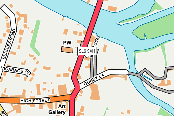 SL6 9XH map - OS OpenMap – Local (Ordnance Survey)