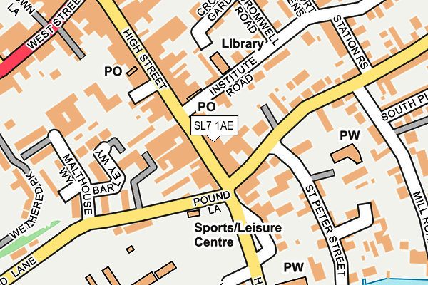 SL7 1AE map - OS OpenMap – Local (Ordnance Survey)