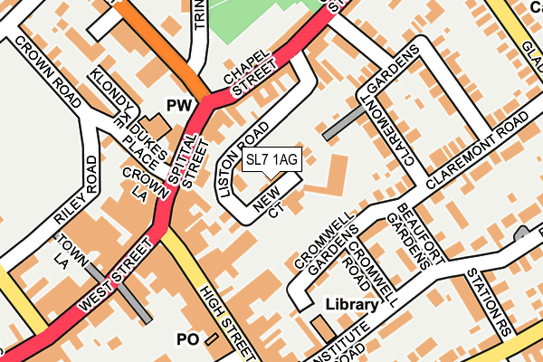 SL7 1AG map - OS OpenMap – Local (Ordnance Survey)