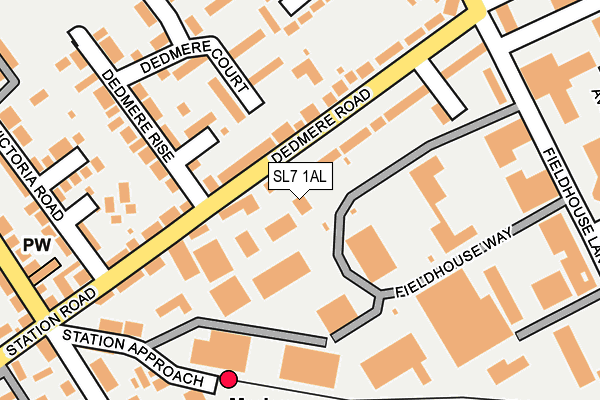 SL7 1AL map - OS OpenMap – Local (Ordnance Survey)