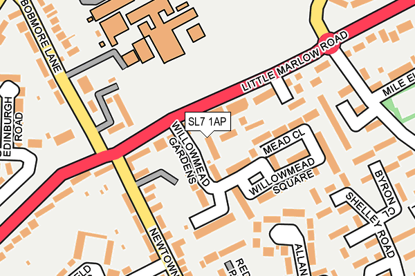 SL7 1AP map - OS OpenMap – Local (Ordnance Survey)