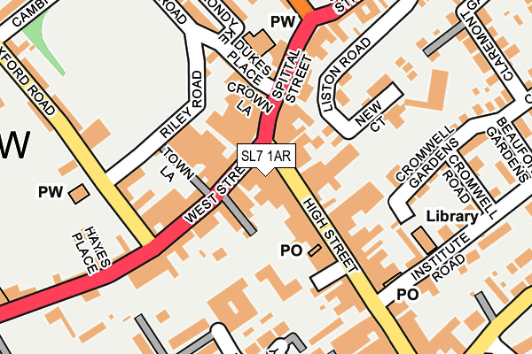 SL7 1AR map - OS OpenMap – Local (Ordnance Survey)
