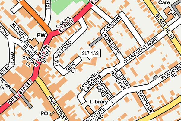 SL7 1AS map - OS OpenMap – Local (Ordnance Survey)