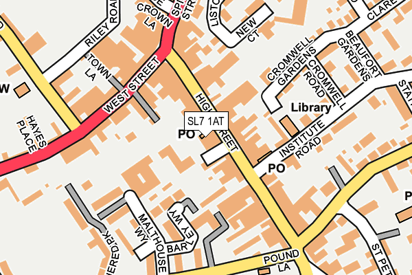 SL7 1AT map - OS OpenMap – Local (Ordnance Survey)