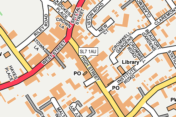 SL7 1AU map - OS OpenMap – Local (Ordnance Survey)