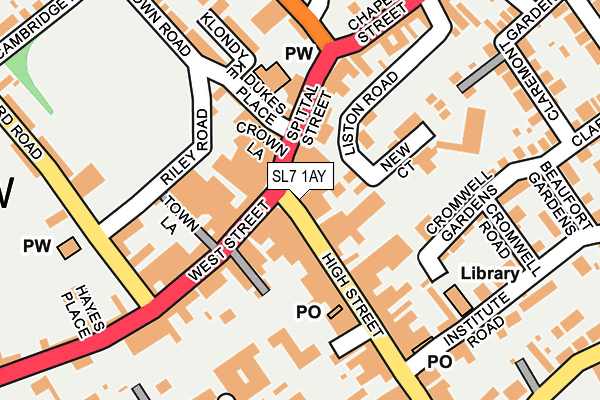 SL7 1AY map - OS OpenMap – Local (Ordnance Survey)