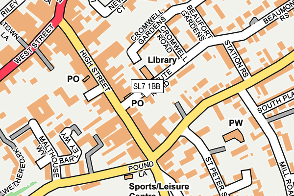 SL7 1BB map - OS OpenMap – Local (Ordnance Survey)