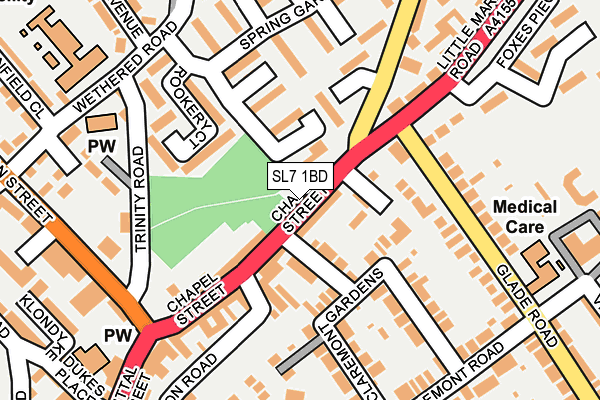 SL7 1BD map - OS OpenMap – Local (Ordnance Survey)