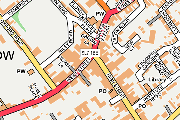 SL7 1BE map - OS OpenMap – Local (Ordnance Survey)