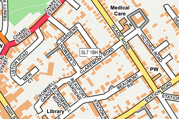 SL7 1BH map - OS OpenMap – Local (Ordnance Survey)