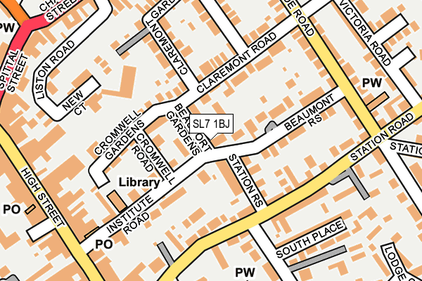 SL7 1BJ map - OS OpenMap – Local (Ordnance Survey)