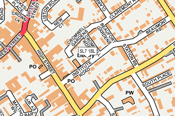 SL7 1BL map - OS OpenMap – Local (Ordnance Survey)