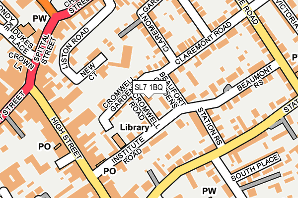 SL7 1BQ map - OS OpenMap – Local (Ordnance Survey)