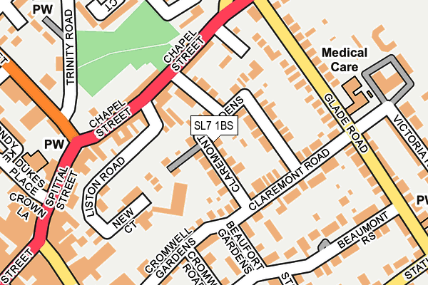SL7 1BS map - OS OpenMap – Local (Ordnance Survey)